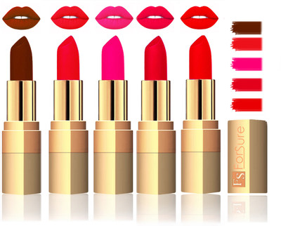 

Forsure Extra Soft & Smooth Velvet Matte Lip Color Combo In Wholesale Rate(Brown,Sweet Red,Romantic Red,Red,Peach)