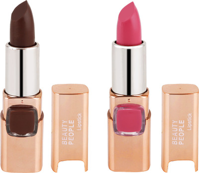 Beauty People Lipstick(pretty pink, café mocha)