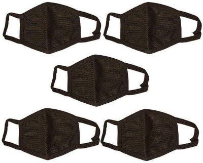 

GVS ANTI-POLLUTION DUST COTTON UNISEX BLACK FACE MASK PACK OF 5 Mask