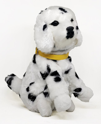 

Stylo Active And Cute Plush Musical Barking White & Black Spotted Dog Doll(White, Black)