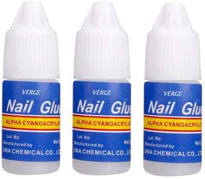 

VERGE NAIL Professional Nail Art Glue Manicure Tool For Fake/False Nails (pack of 3)(CLEAR)