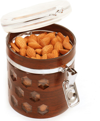 

Ghasitaram Gifts Dryfruits-SPremium Air Tight Wooden Acrylic Almonds Container Almonds(300 g, Vacuum Pack)