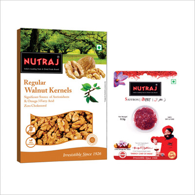 

Nutraj Regular Walnut Kernels 250g & 0.5g Saffron ( Free )(250 g, Box)