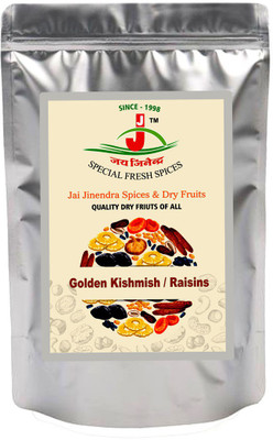 

Jai Jinendra Dry Fruits Golden Kishmish/Raisins - 400 gm Raisins(400 g, Pouch)