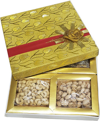 Ivory Gift pack of 4 Dry fruits (Almond, Pista, Raisins and Cashew) Cashews, Pistachios, Raisins, Almonds(400 g, Box)