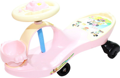 

Blubud Kids Twist and Swing Car with Music & Light- Suitable for Children 2 to 5 Years. (Pink, Basket)(Pink)