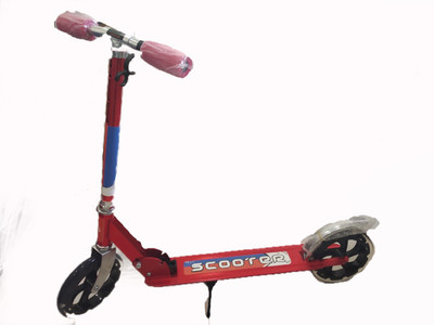 

Bestie Toys 200mm large aluminum alloy wheels scooter car skateboard pedal adult children for walking two folding(Multicolor)