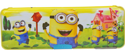 

SPERO Dual Sided Magnetic Compartment Multipurpose Minnions Art Plastic Pencil Box(Set of 1, Multicolor)