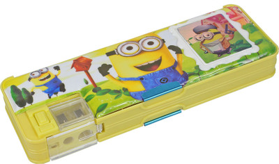

SPERO Dual Sided Magnetic Compartment Multipurpose Minnions Art Plastic Pencil Box(Set of 1, Multicolor)