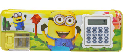 

SPERO Dual Sided Magnetic Compartment Multipurpose Minnions Art Plastic Pencil Box(Set of 1, Multicolor)