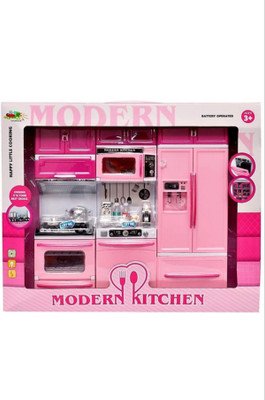

SANJARY Battery Operated Light Music Modern Beauty Vogue Kitchen set for girls