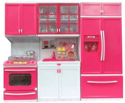 

SANJARY PREMIUM Battery Operated Light Music Modern Beauty Vogue Kitchen set for girls