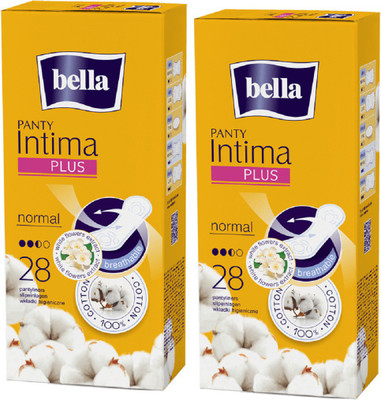 

BELLA Panty Intima Plus Normal -28 Pieces (Pack Of -2) Pantyliner(Pack of 56)