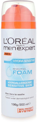 

L'Oreal Men Expert Shaving Foam, Hydra Sensitive(200 ml)