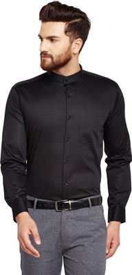 Hancock Men Solid Formal Black Shirt