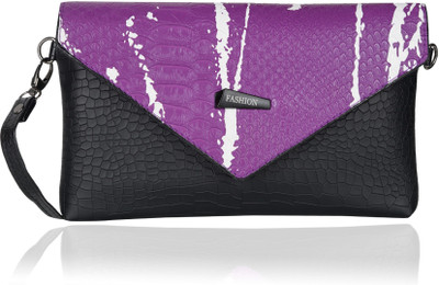 

LADA Girls Casual Black, Purple PU Sling Bag
