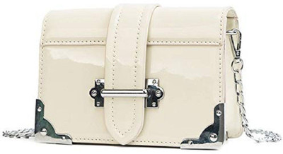 

Mei&Ge Women Evening/Party, Casual, Formal White PU, Synthetic Leather Sling Bag