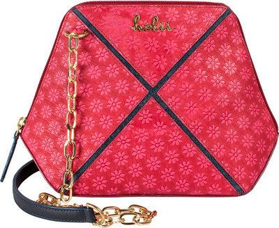 

Holii Women Casual Pink Genuine Leather Sling Bag