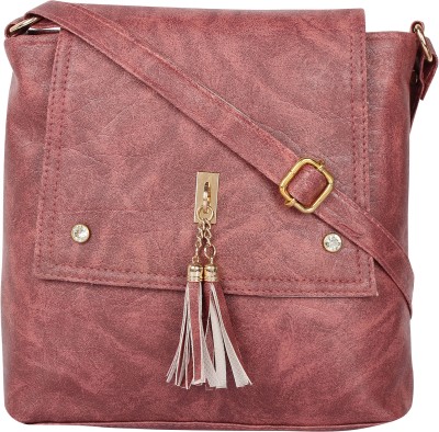 

Now & Wow Women Casual Pink PU Sling Bag