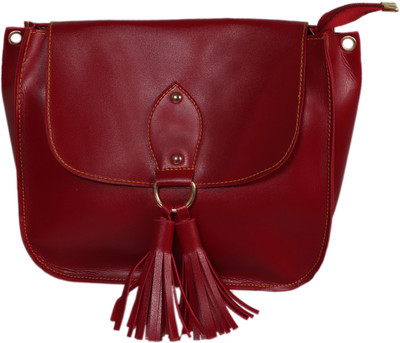 

FutureWorld Girls Casual Red PU Messenger Bag