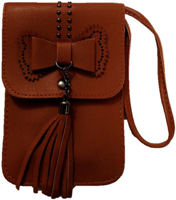 

universal Women Casual Brown PU Sling Bag
