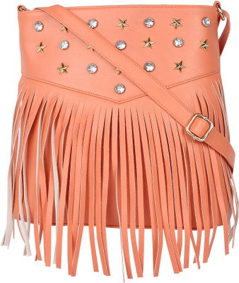 Now & Wow Women Casual Orange PU Sling Bag