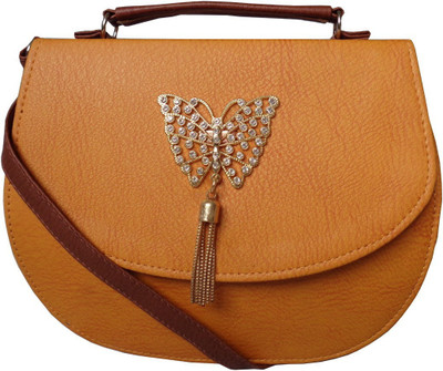

siroihills Women Casual Brown Synthetic Fabric Sling Bag