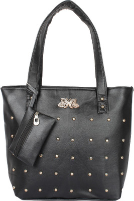 

Now & Wow Women Casual Black PU Shoulder Bag