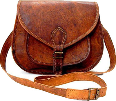 

Songara Men Casual Brown Genuine Leather Sling Bag