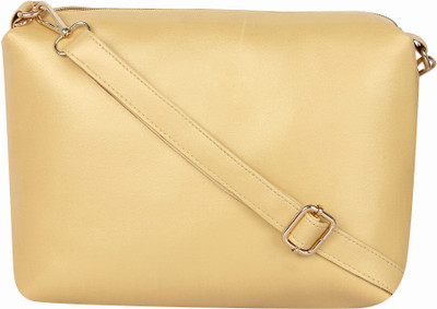 

Now & Wow Women Casual Gold PU Sling Bag