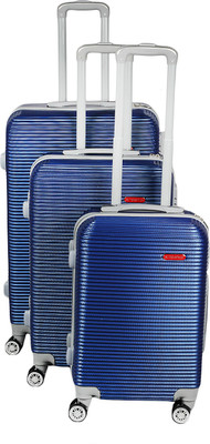 

Maison & Cuisine 100% ABS, Beautiful Printed Pattern Suitcases & Trolley Bag Luggage Bag Size-20", 24" & " Cabin Size Set of 3 (ITN - 100) (Color - Blue) Check-in Luggage -  inch(Blue