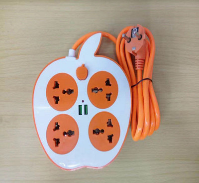 

CYS ENTP hexagon power socket 6 Socket Surge Protector(Orange)