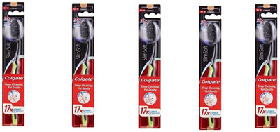 

Colgate single slimsoft cleaning yet gentle cleaning pack of 5 Ultra Soft Toothbrush(Pack of 5)