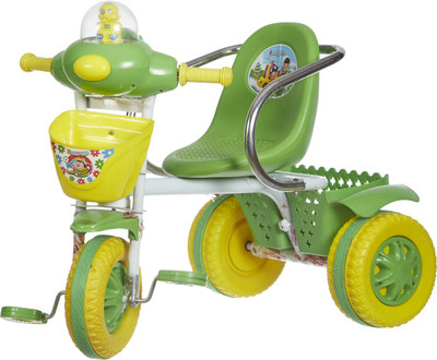 

Fun Ride Rapid Deluxe Kids Musical Tricycle with High Back Rest, 2 Storage Baskets and LED Lights (Green) Tricycle(Red)