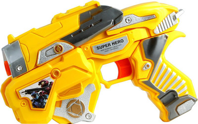 

ToyzIsland Exclusive High Quality SUPER HERO SPACE NERF STYLE GUN WITH 6 SOFT DART(Multicolor)