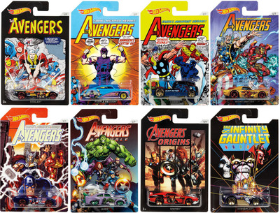 

Hot Wheels The Avengers Die-Cast Car 8 Pack(Multicolor)