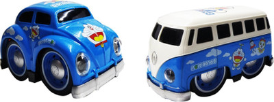 

Effe Shoppe Disney Diecast Metal Body Doraemon Car and Bus Toys with Lights and Music(Blue)