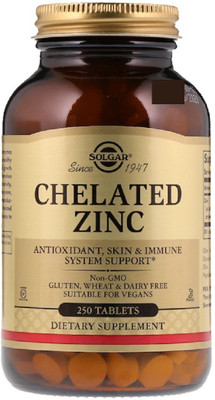 

Solgar Solgar, Chelated Zinc, 250 Tablets(250 No)