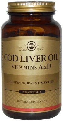

Solgar Solgar, Cod Liver Oil, Vitamins A & D, 250 Softgels(250 No)