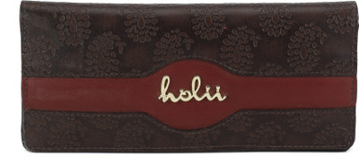 

Holii Women Brown, Maroon Genuine Leather Wallet(13 Card Slots), Multi
