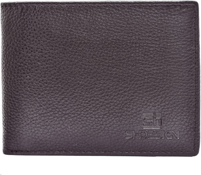 

SHDESIGNS Men Brown Genuine Leather Wallet(6 Card Slots), Black