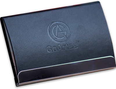 

GoArtea Men Black Artificial Leather Card Holder(6 Card Slots)
