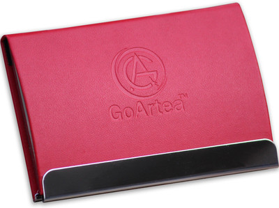 GoArtea Men Red Artificial Leather Card Holder(6 Card Slots)