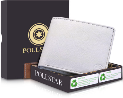 

POLLSTAR Men White Artificial Leather Wallet(3 Card Slots)