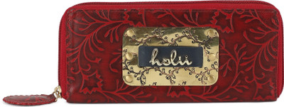 

Holii Women Maroon Genuine Leather Wallet(8 Card Slots), Multi