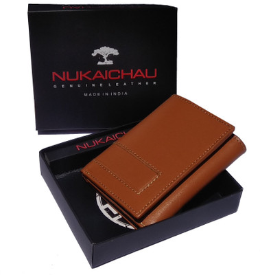 

Nukaichau Men Brown Genuine Leather Wallet(3 Card Slots)
