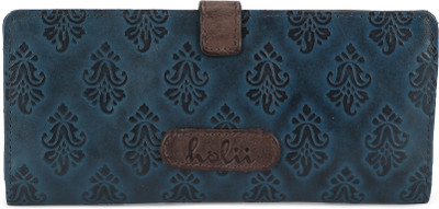 

Holii Women Blue Genuine Leather Wallet(13 Card Slots), Multi