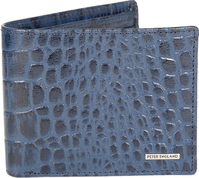 

Peter England Men Casual Blue Genuine Leather Wallet(8 Card Slots)