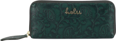 

Holii Women Green Genuine Leather Wallet(8 Card Slots), Multi