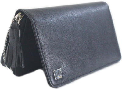

Demeter Women Black Genuine Leather Wrist Wallet(7 Card Slots)